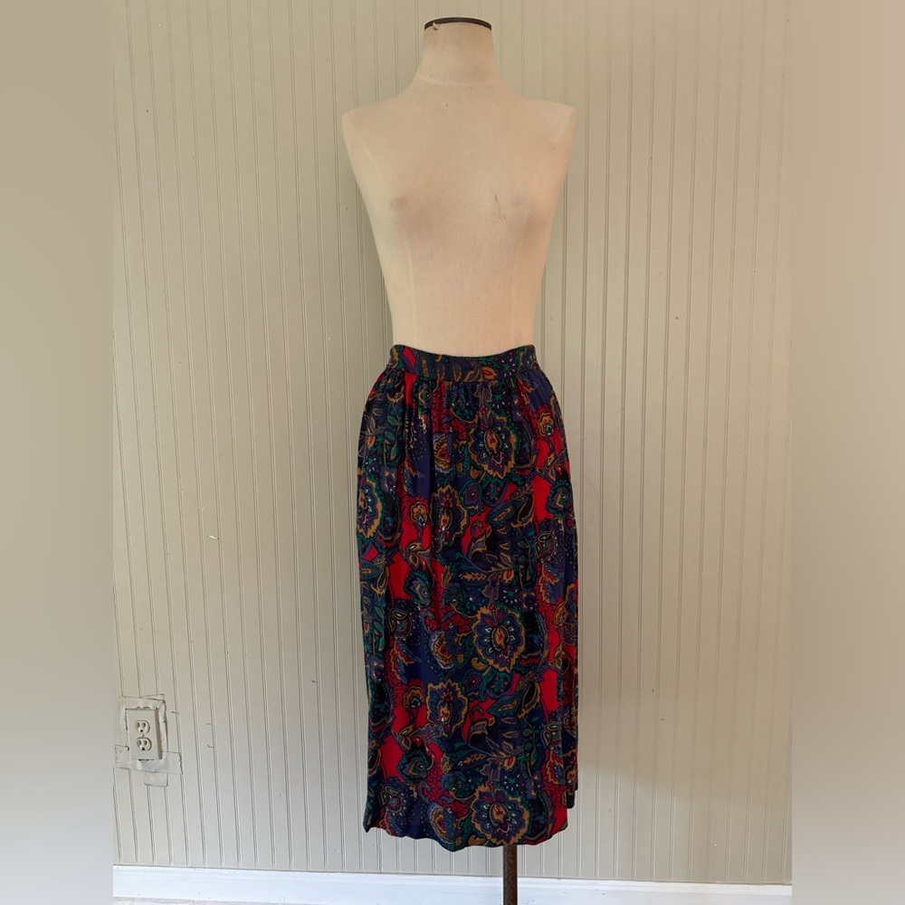 80’s Paisley Midi Skirt